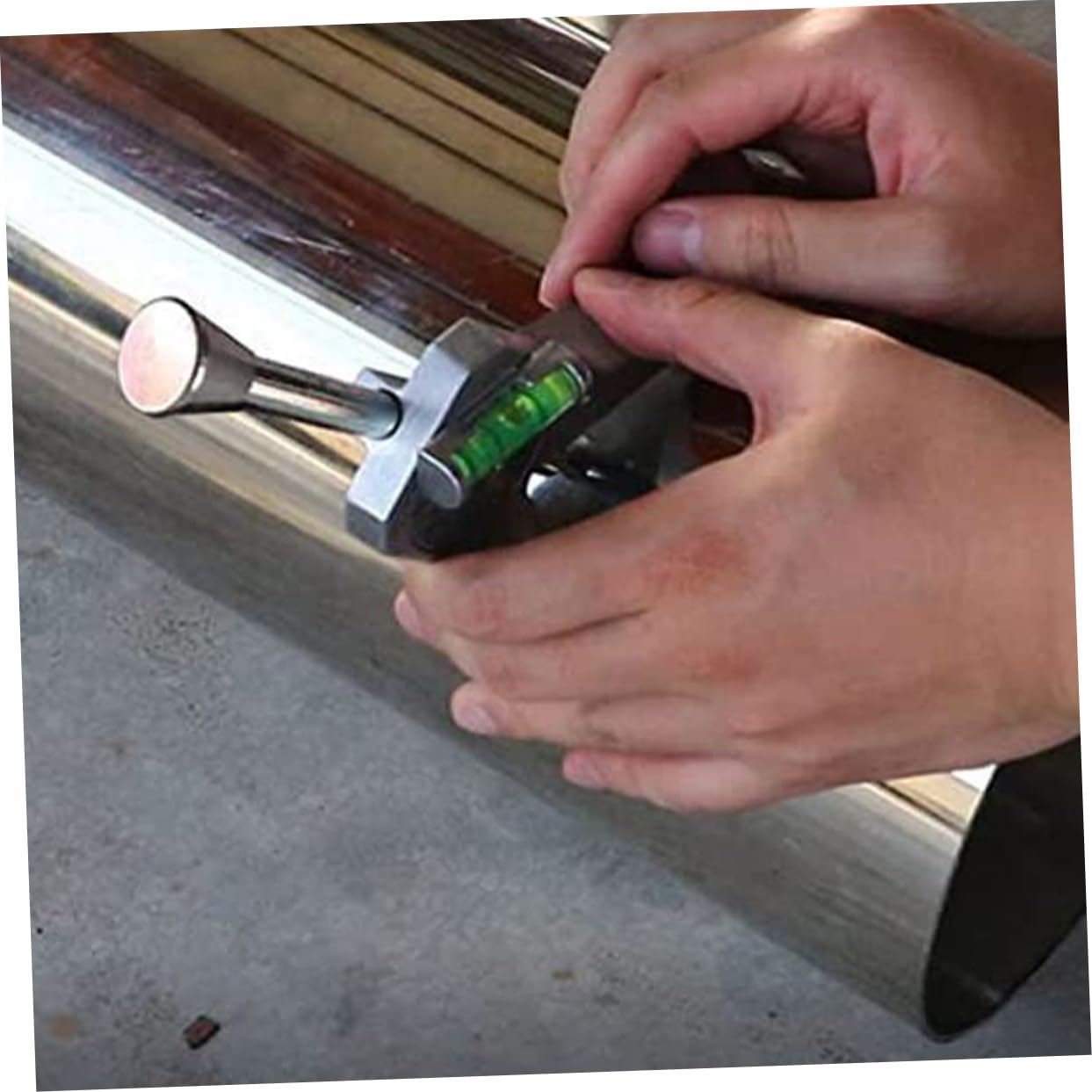 Strumento Carbonio per Tubo e Trovare del Centro Acciaio al Argento Design Versatile Leggero, Marcatore Centrale per Lavori di Costruzione