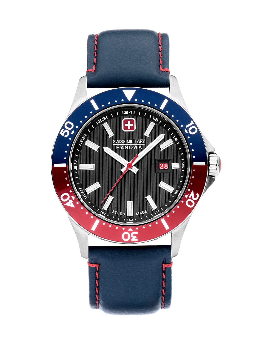 SWISS MILITARY HANOWA Swiss Military by Chrono Leather Analog Black Dial Mens Watch-Smwgb2100608, Band_Silver (B0BZ51GNC6) Amazon Price History, Amazon Price Tracker