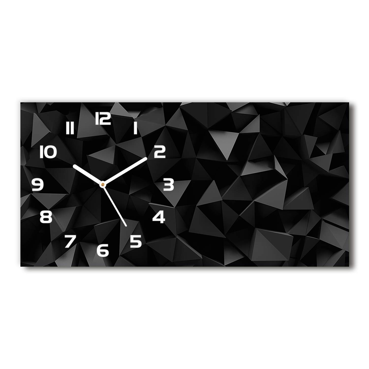Horloge en verre 60x30cm Tulup murale silencieuse impression 3D blanc