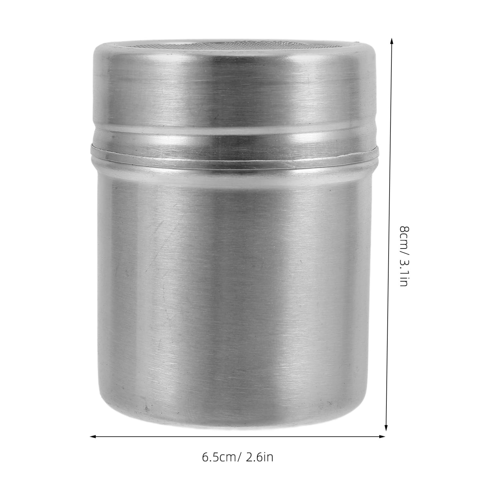 PRETYZOOM Ergonomic Spice Shaker Stainless Steel Seasoning Cans Kitchen Condiment Containers Flour Sifter Lid