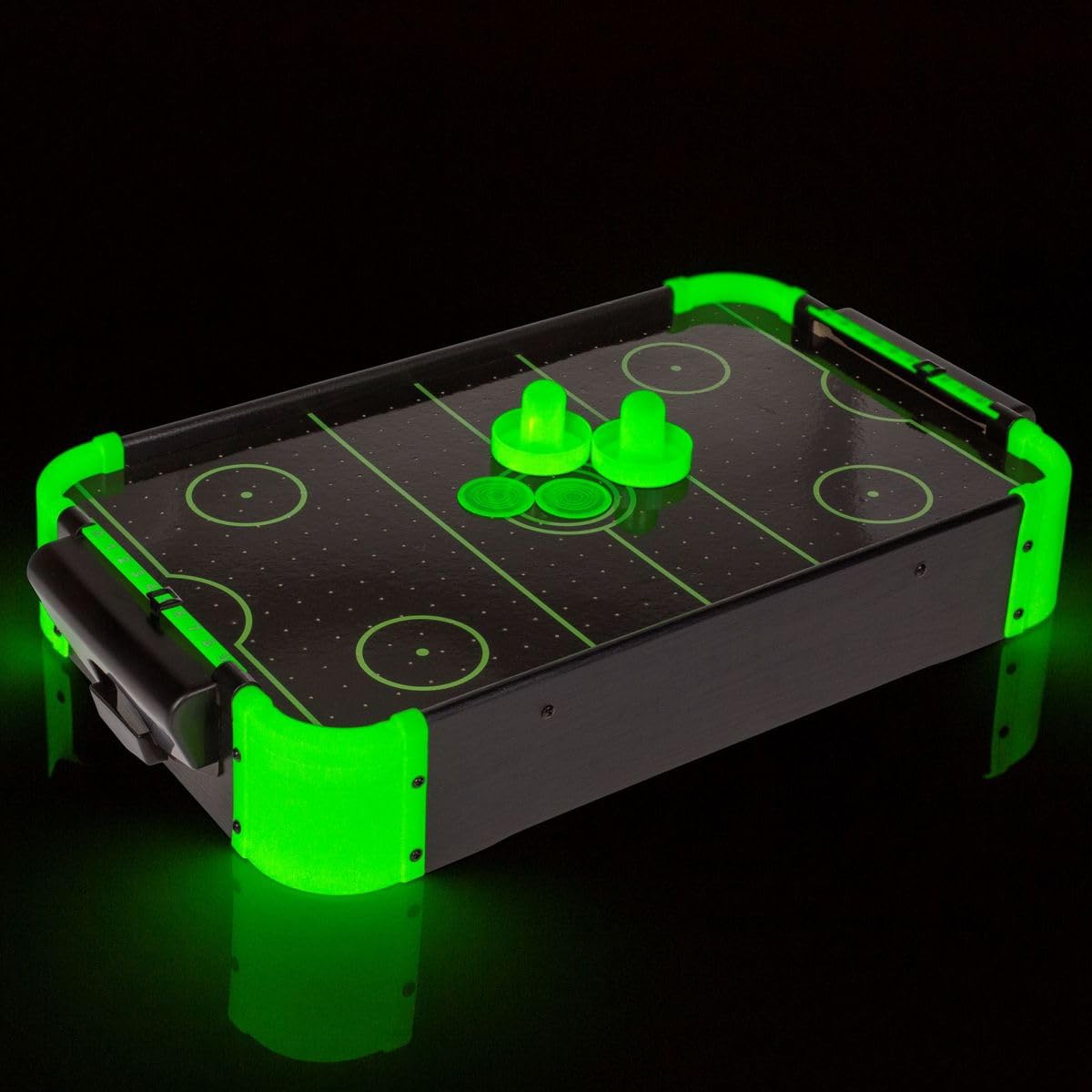 Out of the blue Gioco per feste Air Hockey Mini Airhockey - Set completo per serate in famiglia e feste, 50 x 31 x 9 cm