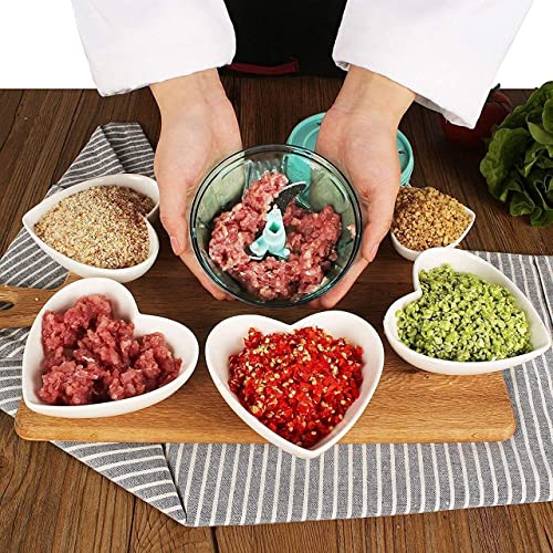 Image of 900ml Fruit & Vegetable Chopper for Kitchen, Stainless Steel Blades, Unbreakable Food-Grade Plastic, Anti-Slip Base, Free Curd /Cream Whipper, Egg Beater(ganesh pigeon chopper) Made in India