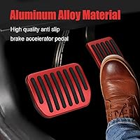 Vista 7 de Juego de Almohadillas de Pedal para Pies Compatible con Modelo 3 Modelo Y 2016-2025, Cubiertas de Pedal de Aluminio para Automóvil, Almohadillas