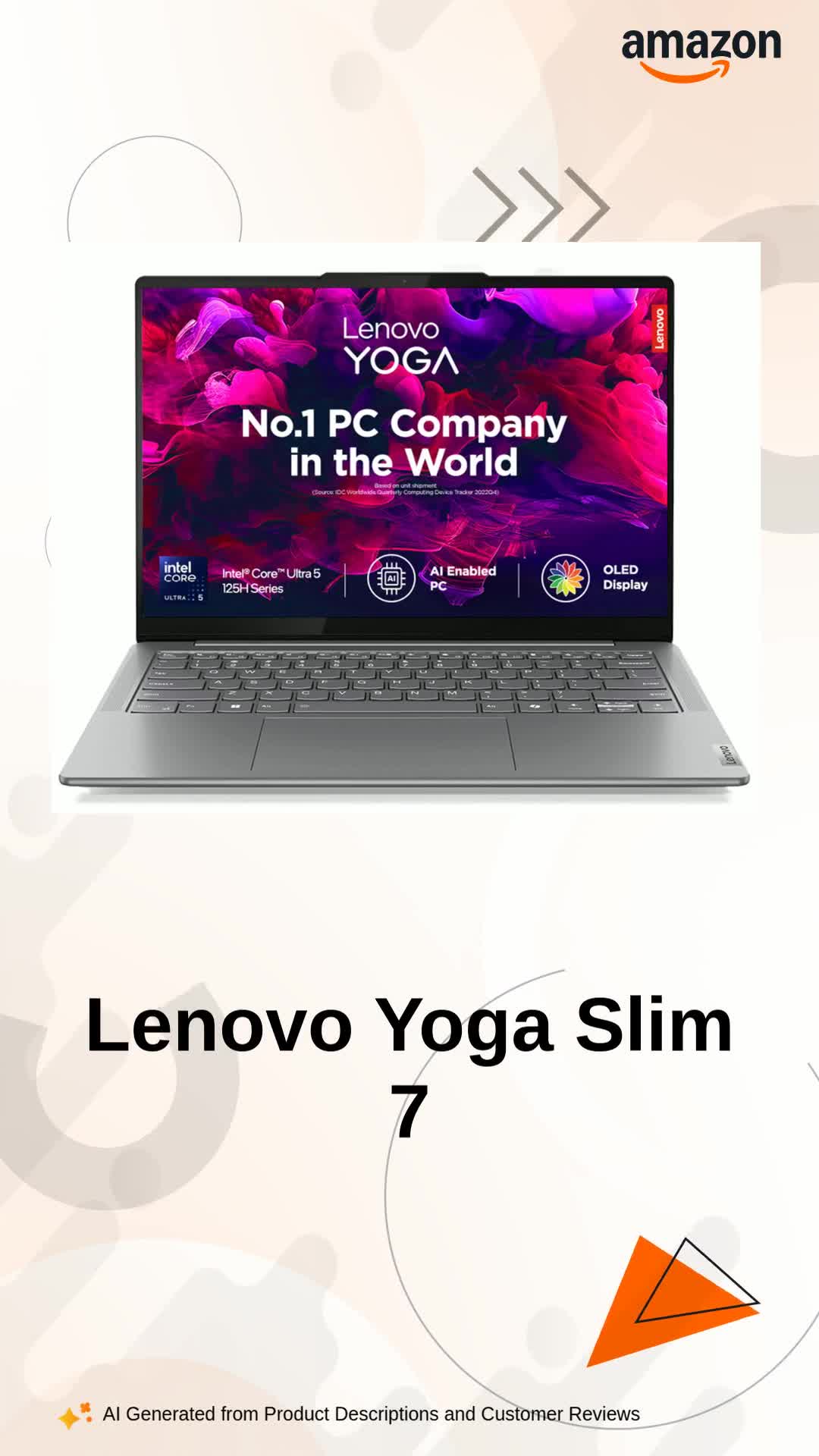 Lenovo Yoga Slim 7, Intel Core Ultra 5 125H, 16GB RAM, 512GB SSD