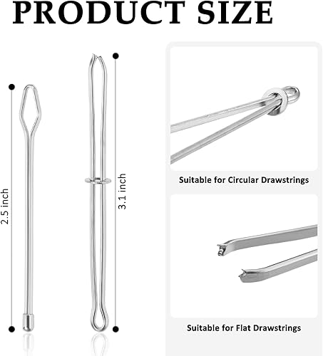 Miniatura 2 de Roowest 30 cordones de repuesto con cordón de 66 pulgadas XL con cordón para ropa de repuesto con 2 piezas flexibles fáciles de enhebrar para