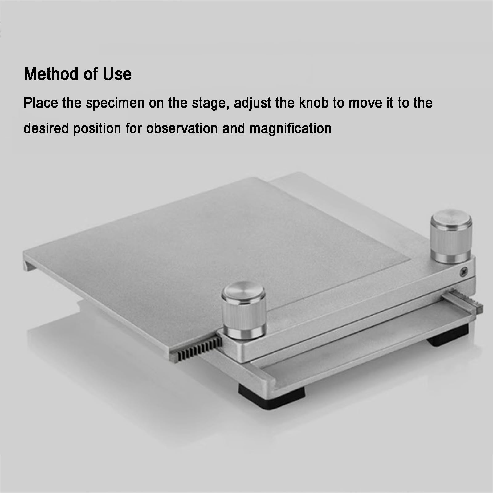 Etapa deslizante para microscopio con soporte vertical, mesa deslizante X-Y, viaje de 40 mm para macro/micro fotografía y examen, ideal para laboratorios y educadores