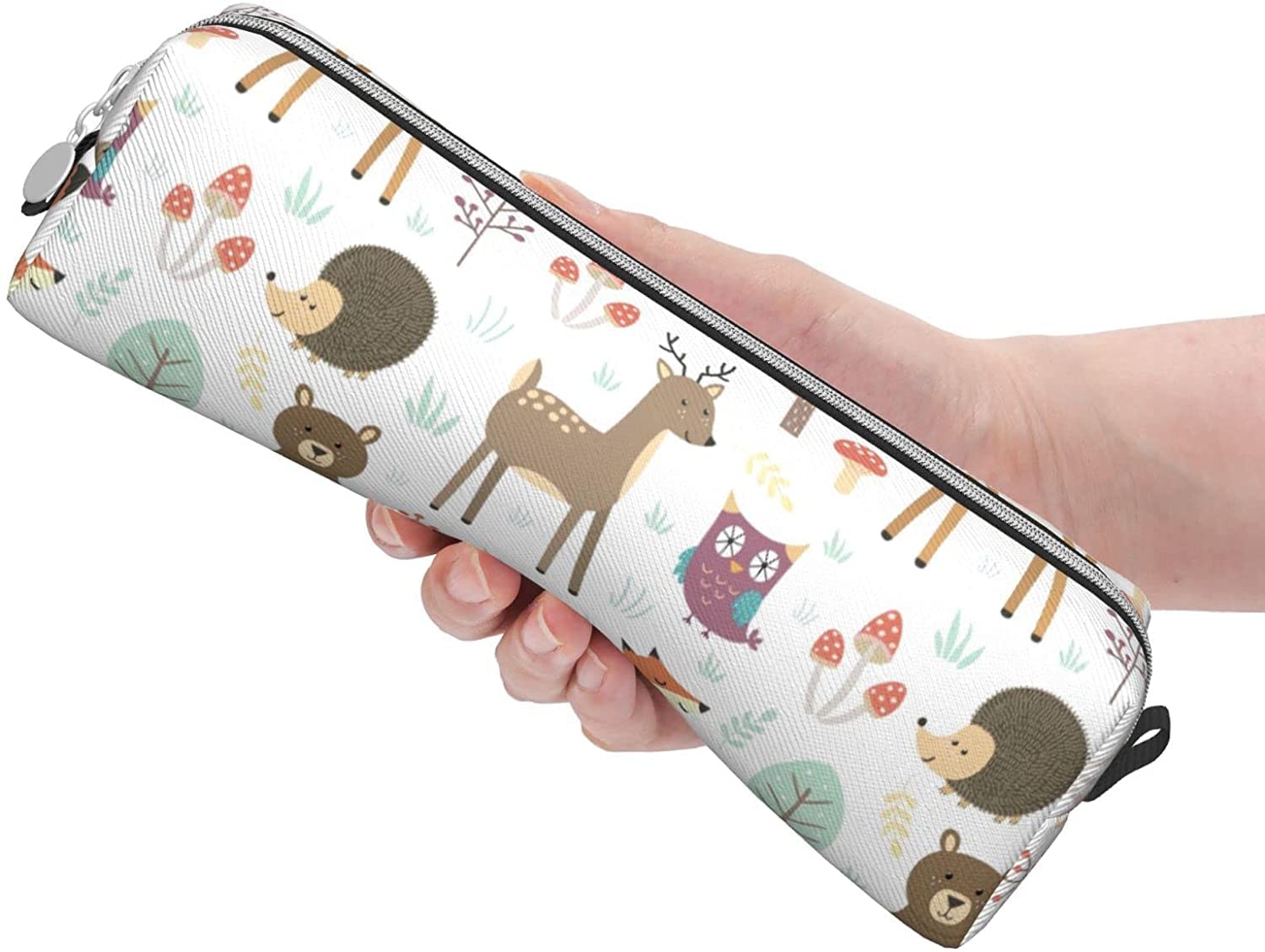 Mnsruu Trousse à Crayons Motif Loup Forêt D'hiver Pour Garçons Et Filles - Grande Capacité - Organiseur De Papeterie - Fermeture éclair - Pour Enfants, Adolescents Et Adultes, A1223, 22.5x9x11cm