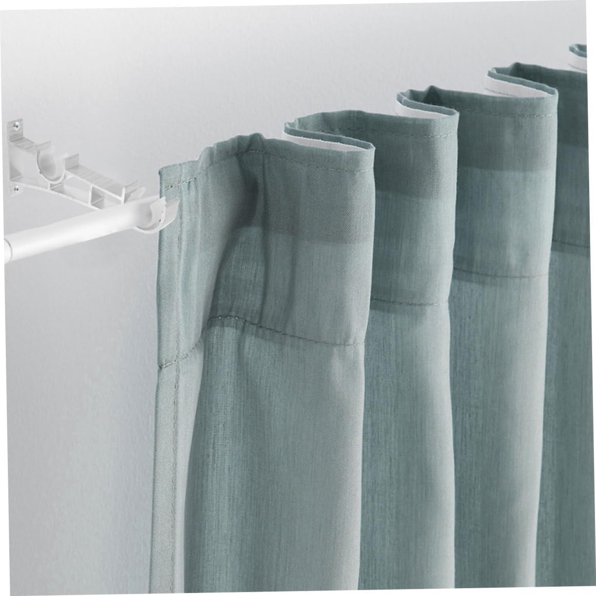 ABOOFAN Metal Curtain Rod Brackets Set 6pcs Double Rod Holder for Drapes Wall-Mounted Hardware