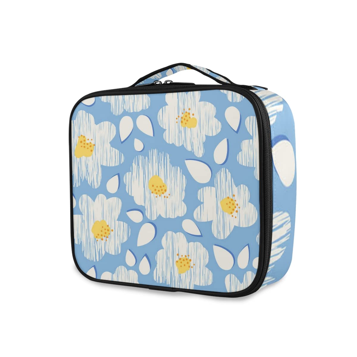 Trousse de maquillage GAIREG compartiment pinceaux bleu grand format - 8