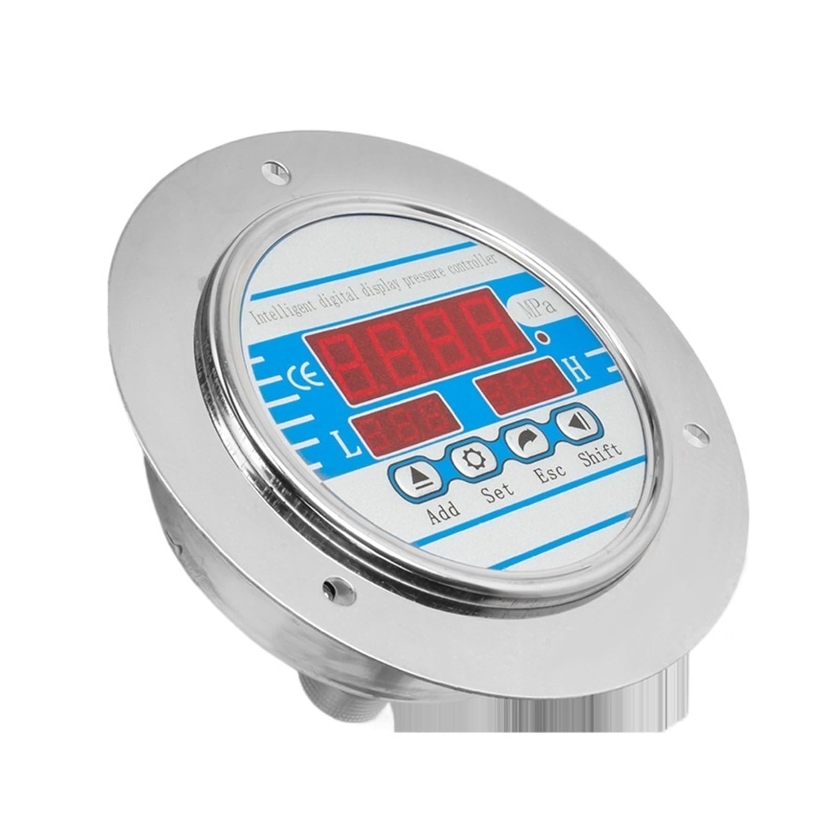 Manómetro digital de 0-60 MPa, manómetro hidráulico contacto electrónico con esfera 100 mm, presión 200 bar y 400, M20 x 1,5,Precisión del dial de precisión(M20-1.5 Radial,0-10Mpa)
