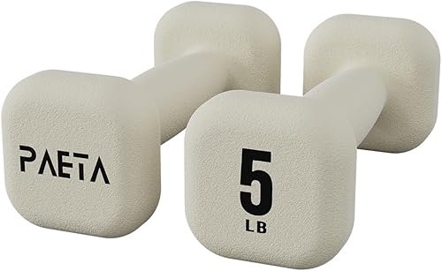 PAETA Mancuernas, antideslizantes, no ruedan, asas gruesas, pesas libres, mancuernas cuadradas para entrenamientos seguros en casa, levantamiento de