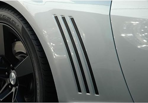 Miniatura 7 de Xotic Tech - 6 calcomanías de vinilo con incrustaciones de vinilo para carrocería L&R para ventilación lateral, compatible con Chevrolet Camaro