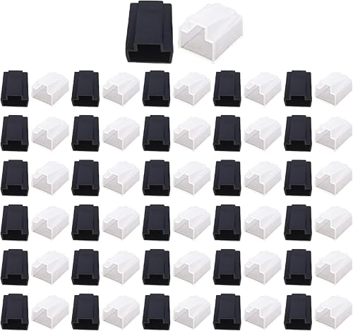 60PCS Plastic RJ45 Ethernet Cable Plug Shell Cap Connector Dustproof Cover Protector for Computer Interface Protection