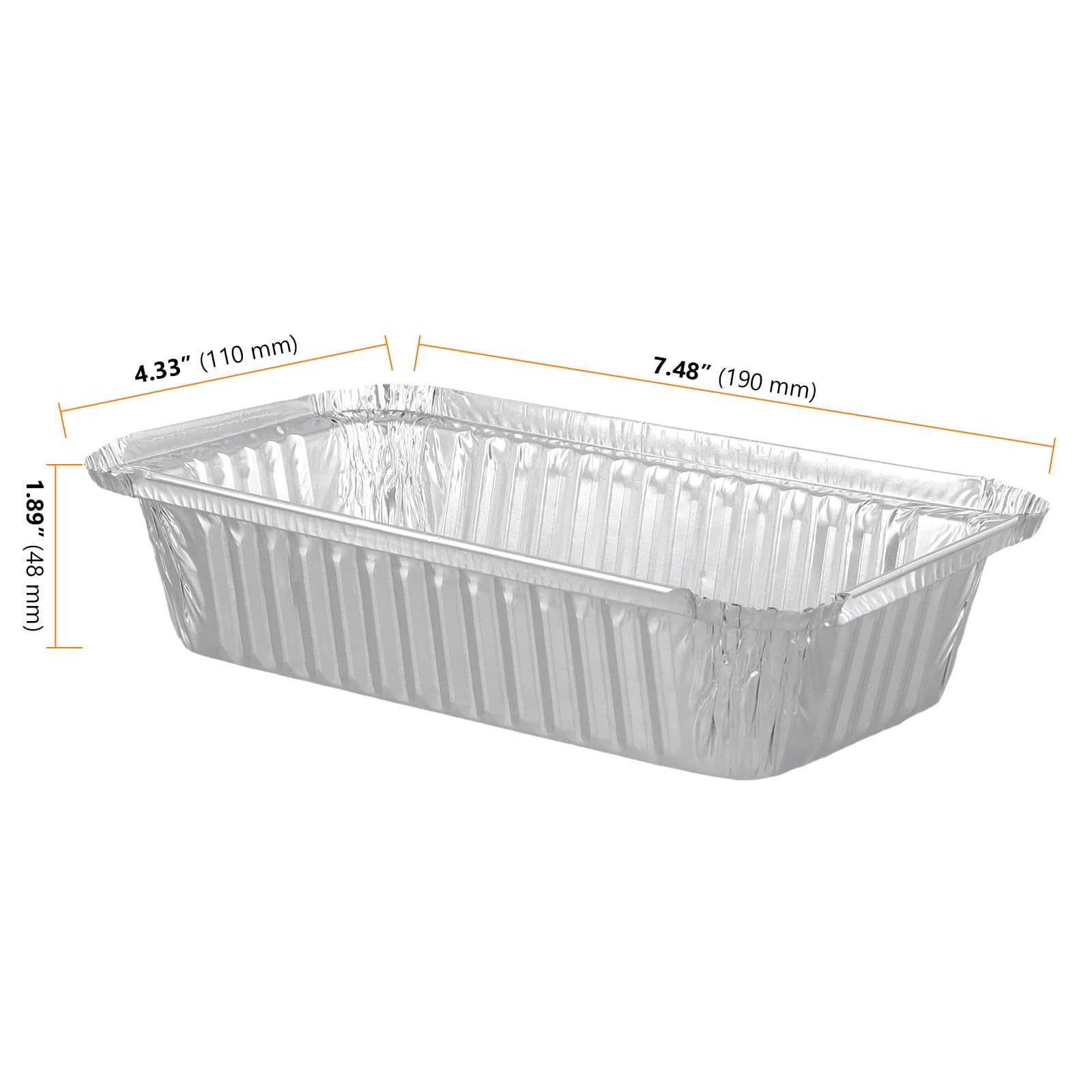 Lot de 125 barquettes jetables en aluminium avec couvercles pour aliments, congélation, grillades et pâtisseries - 500 ml - Récipients en aluminium pour la cuisine et les déplacements