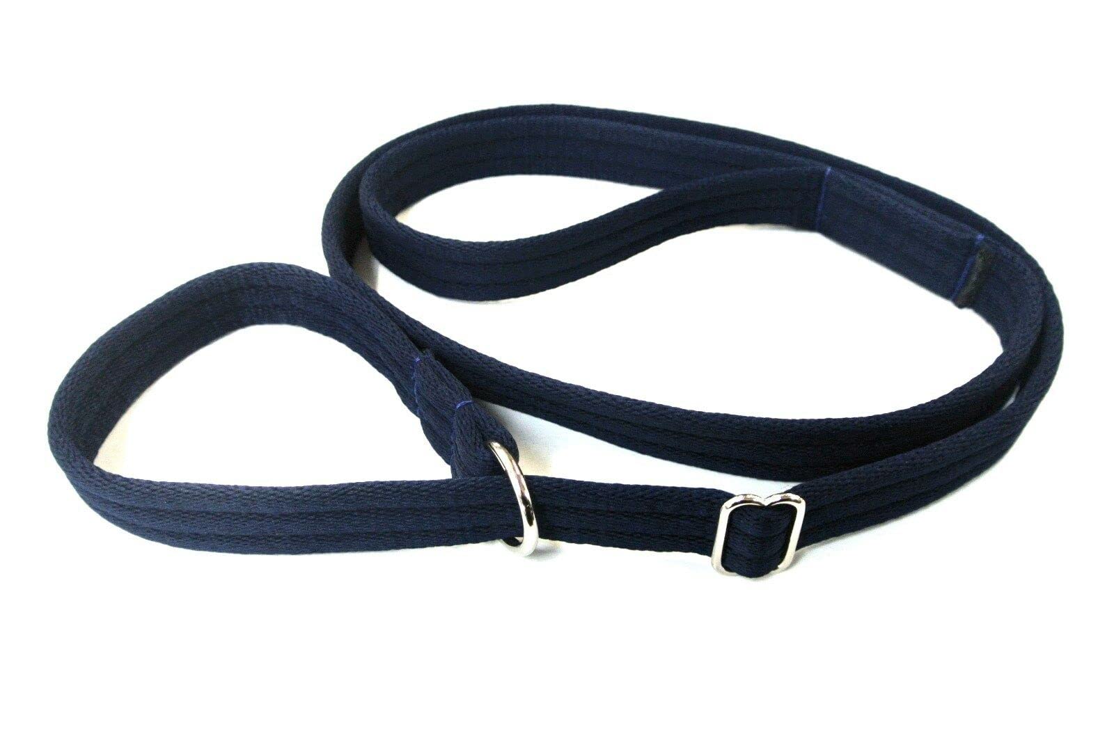Dog Slip Lead Training Walking Leash 60" Long Obedience Slip On Dog Lead Soft Comfortable Air Webbing In (Navy, 20mm) — image 1
