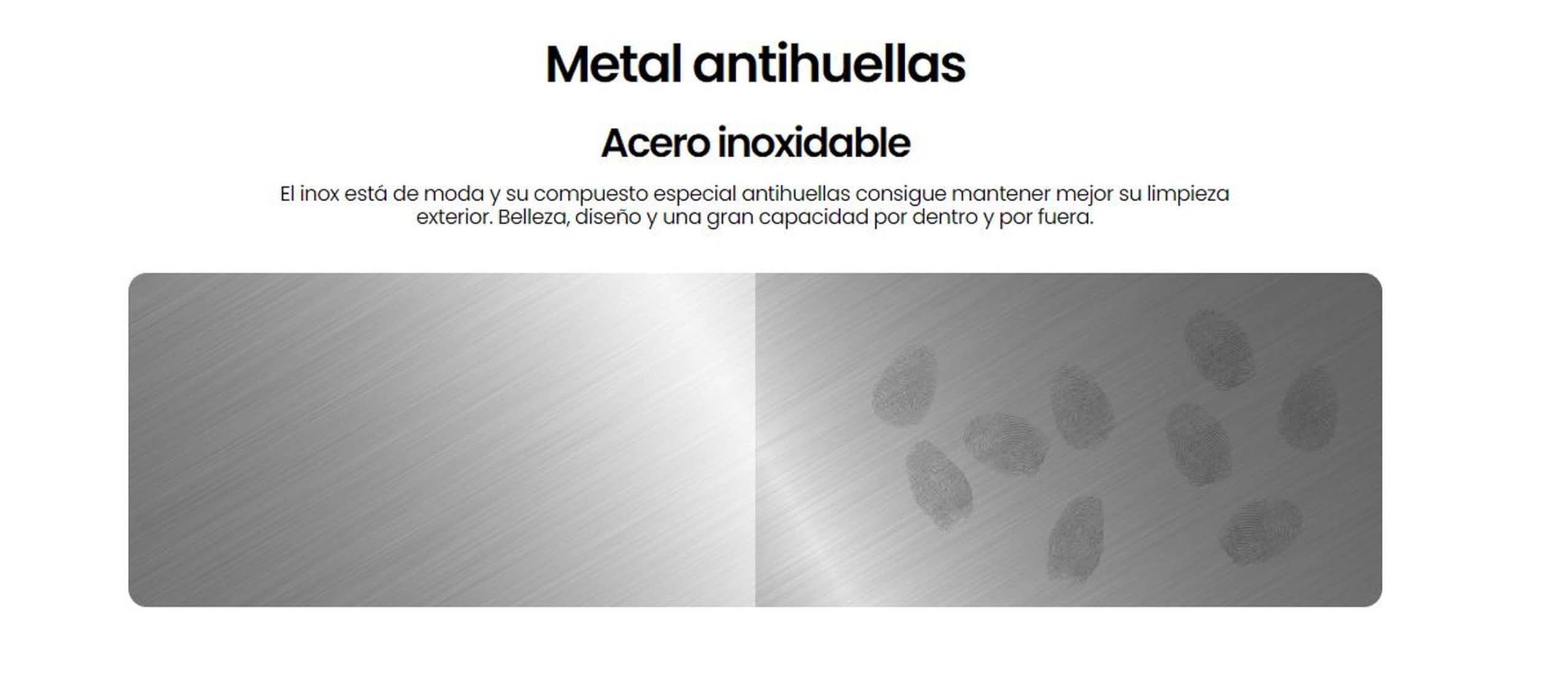 INFINITON Frigorifico Americano SBS-A174I, 505 Litros, 177 cm de Altura, No Frost Total, Inverter, Funciones Fast Cooling y Fast Freezing, E, Iluminación LED interior, Función Eco, Inox