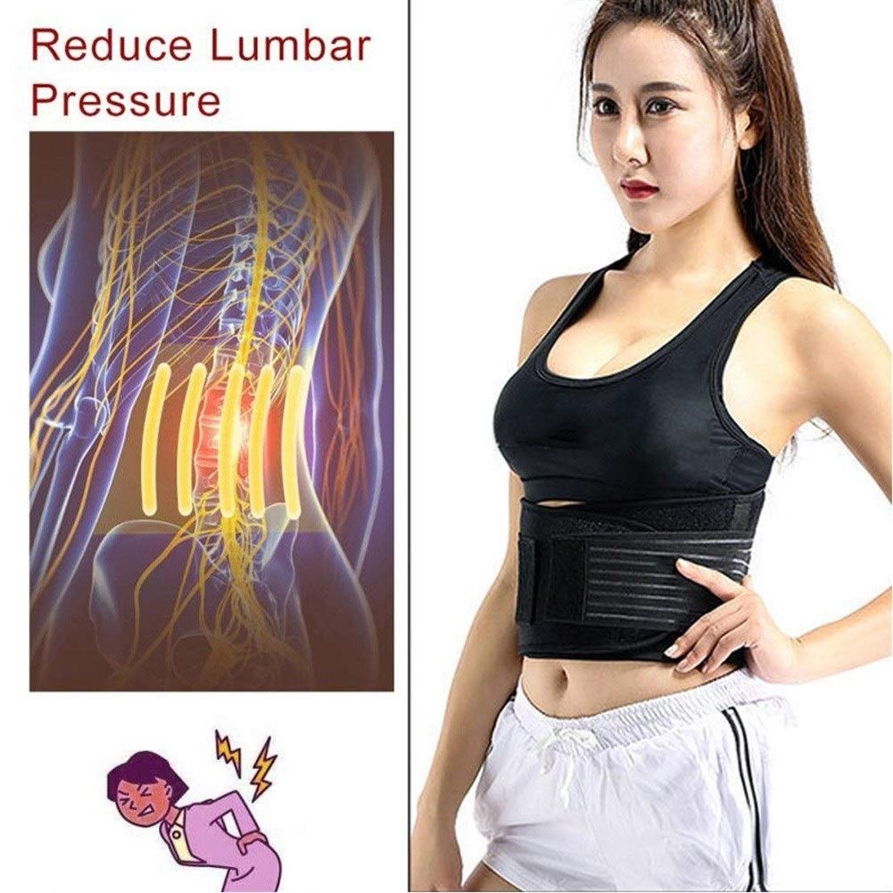 fascia di sostegno lombare, Tutore lombare Tormalina regolabile autoriscaldante Terapia magnetica Cintura di supporto for la schiena Doppia fascia Assistenza sanitaria uomo donna