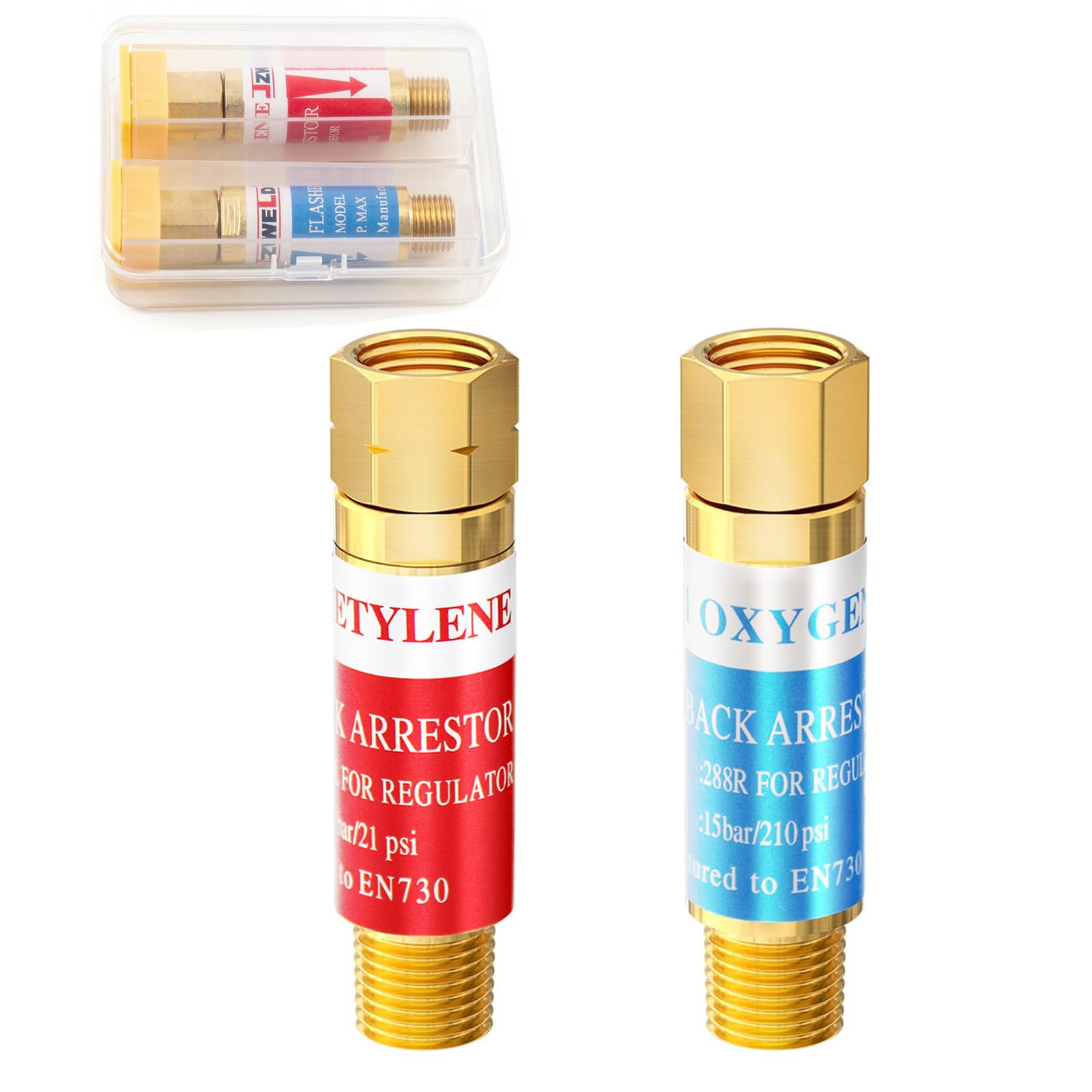 Amazon.com: JZWELD Oxygen Acetylene Flashback Arrestor Set