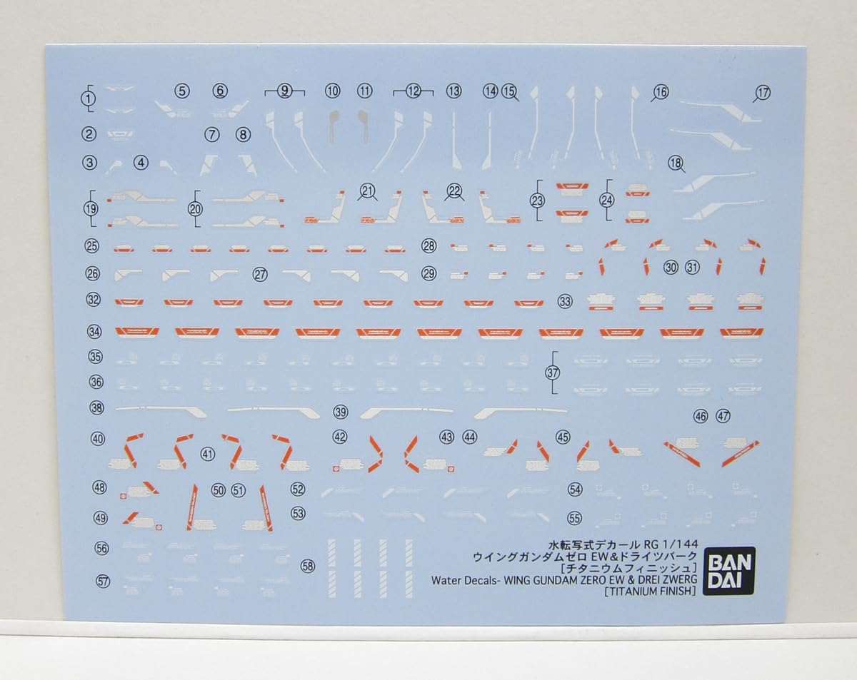 Amazon | RG ウイング ゼロ EW 用 水転写式デカール 製 デカール