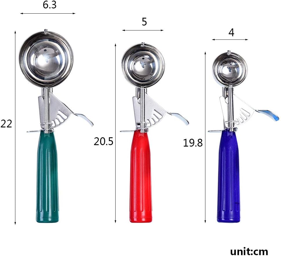 Cookie Scoop With Plastic Handle, Ice Cre Scoop with Trigr, Size