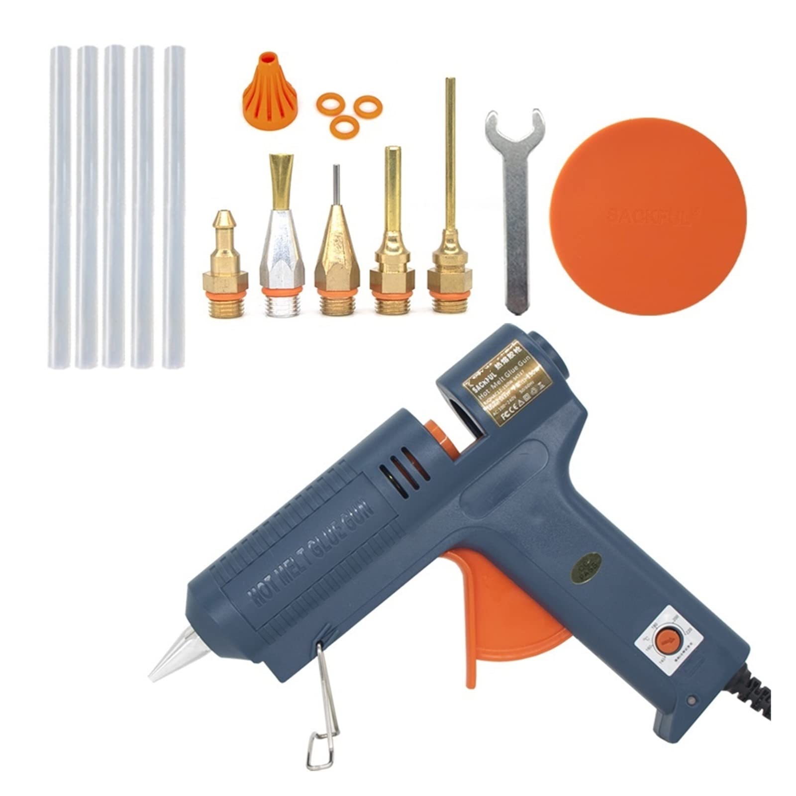 Zestaw pistoletu do klejenia na gorąco 150W pistolet do klejenia na gorąco regulowana temperatura pistolet do klejenia na gorąco do 11mm klej w sztyfcie strona główna naprawa diy narzędzia ręczne pist