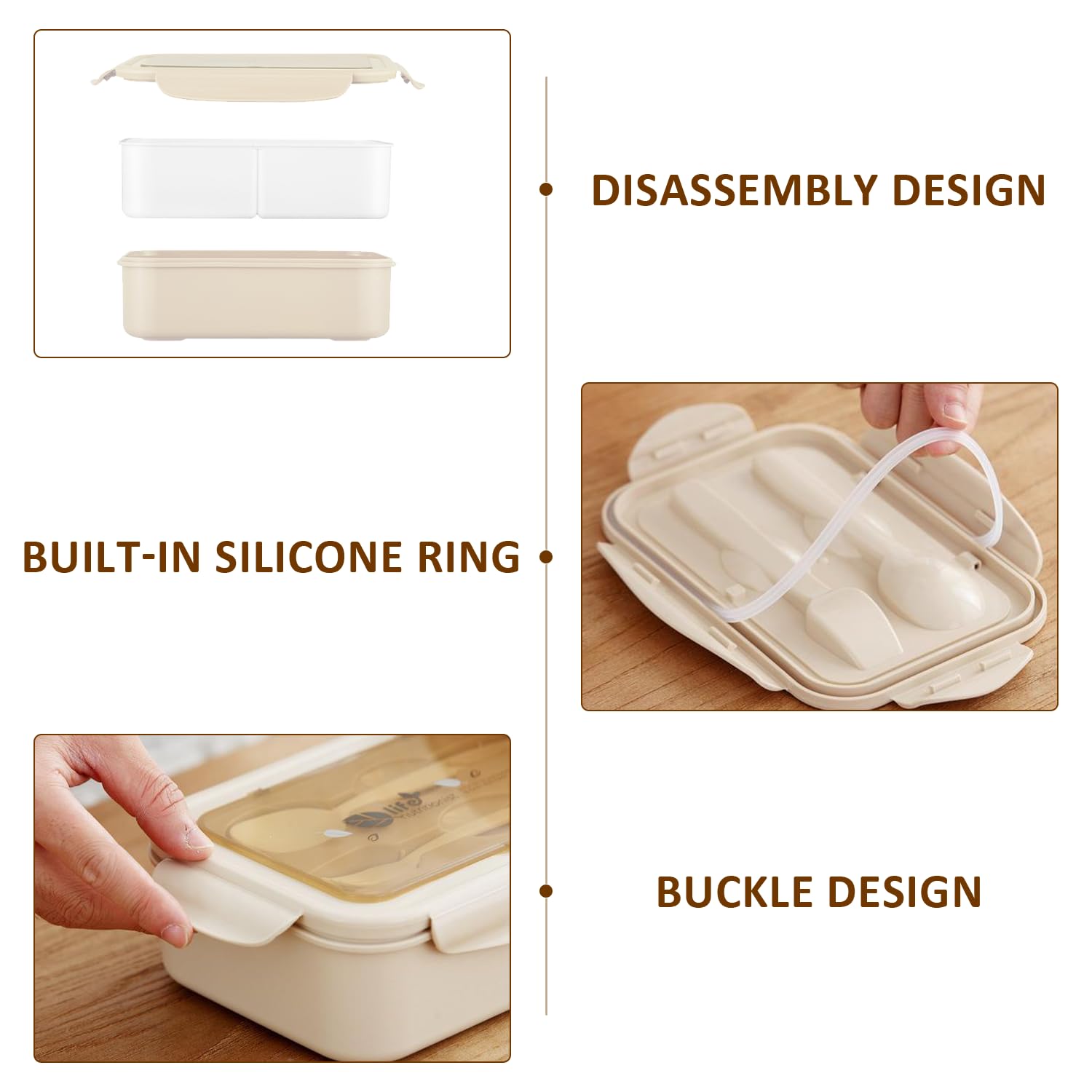 LUNCH BOX,green-1L--Boîte à Déjeuner Portable En Acier, Boîte à Bento étanche à 1 Couche