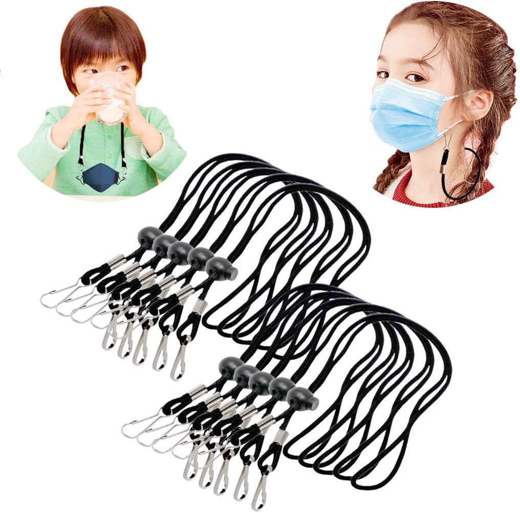 Lanyard for Face_Mask with Clasps, Adjustable, Ear Pressure Relief, Holders Around Neck
