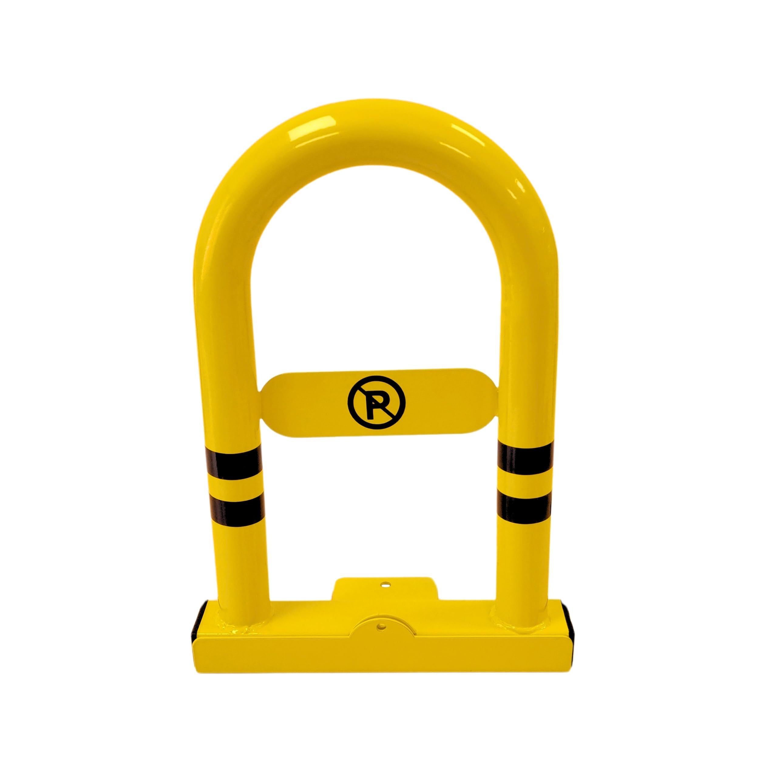 PARKING FACIL Valla de Parking/Cepo para Plaza de Garaje | Barrera Plegable y Resistente Modelo ULISES | Bloqueo Manual con Candado, Incluye Tornillería | Cepo de Seguridad, Amarillo | 1 Unidad