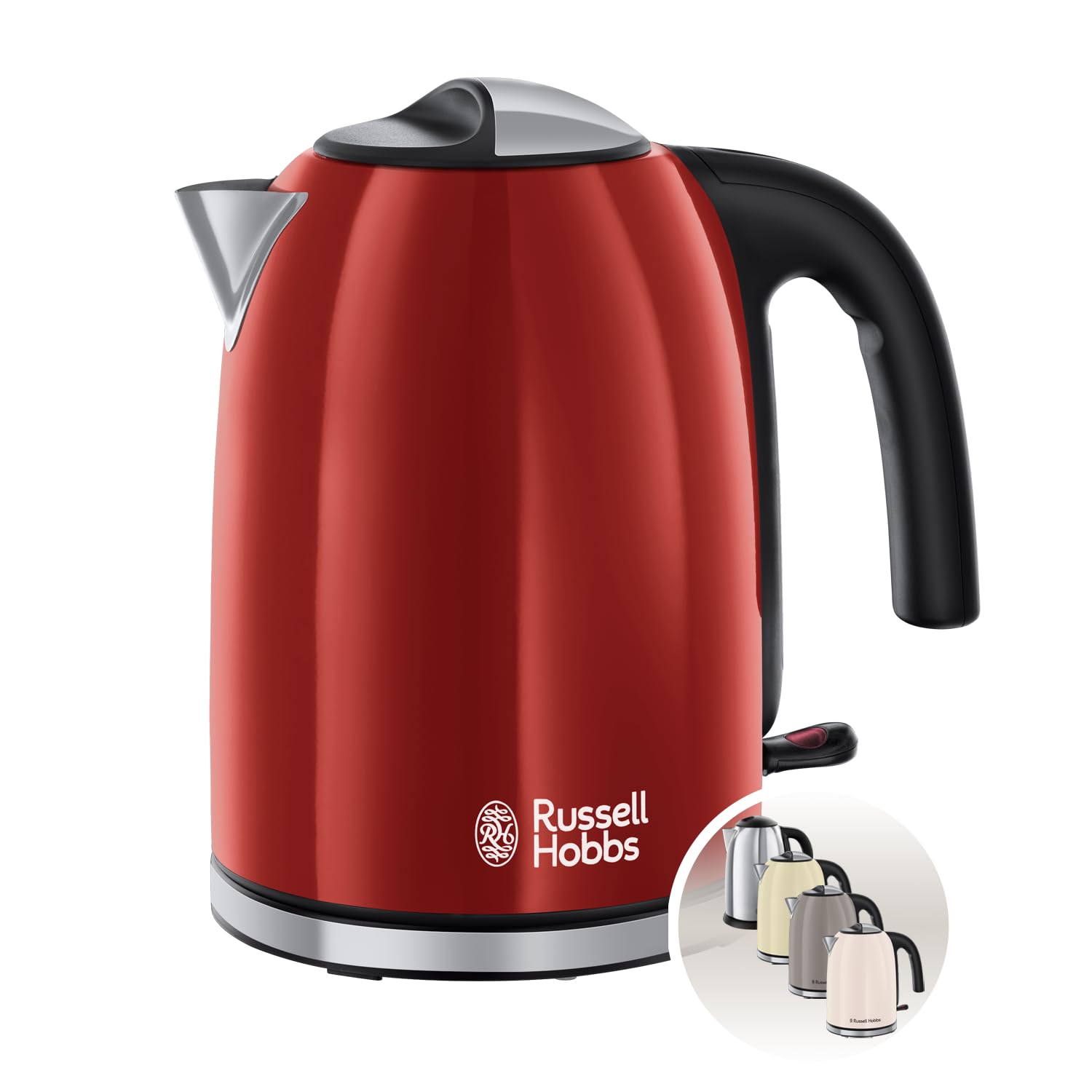 Russell Hobbs  Hervidor 20412-70 2400W Acero Inoxidable 2400 W 1,7 L (1,7 L) Rojo Acero Inoxidable, Leroy Merlin