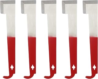 5 Pack Steel Beekeeping Hive Tool J Hook Hive Scraper Tool Bee Frame Lifter and Scraper Equipment for Beekeepers