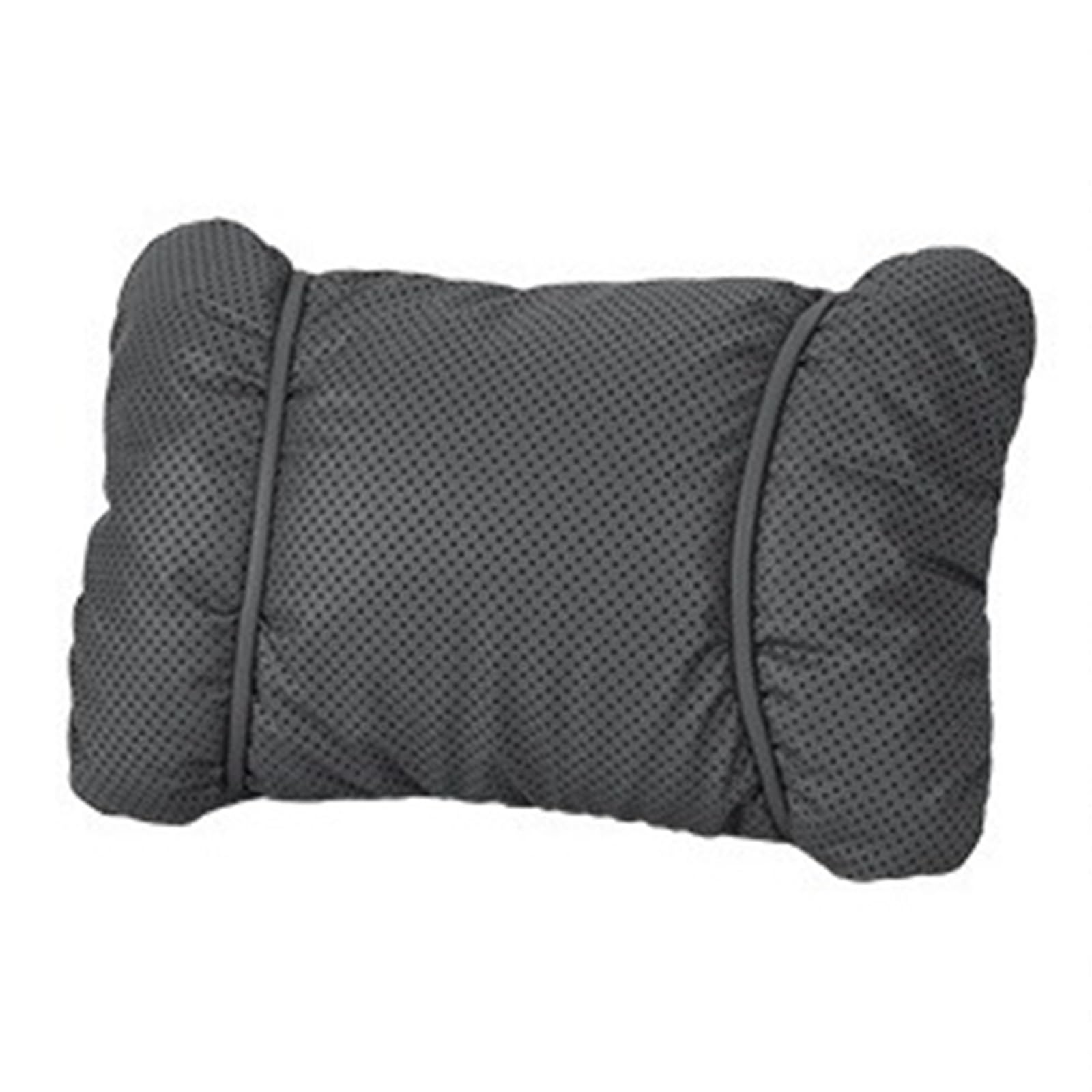 Headrest For Car Seat Reposacabezas coche cuero suave y cojín soporte Lumbar accesorios interiores coche cómodos Anti-Fatigue Lumbar Cushion(Black pillow)