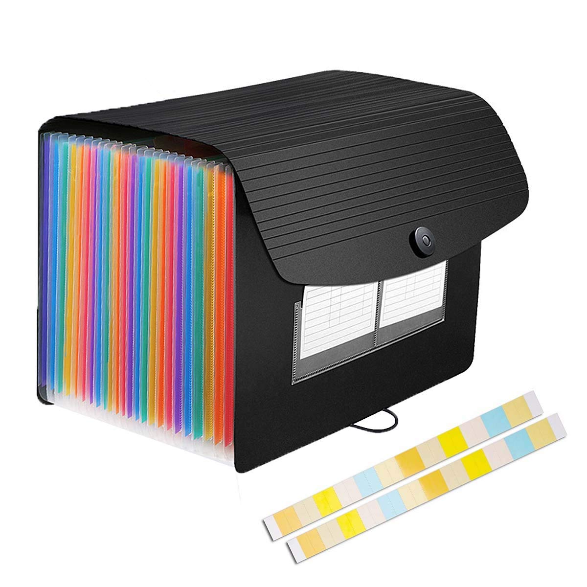 Expanding File Folder,24 Pockets A4 Accordion File Organizer Expandable File Folder with dividers High Capacity Plastic File Wallets Stand Bag for Office/Business/Study