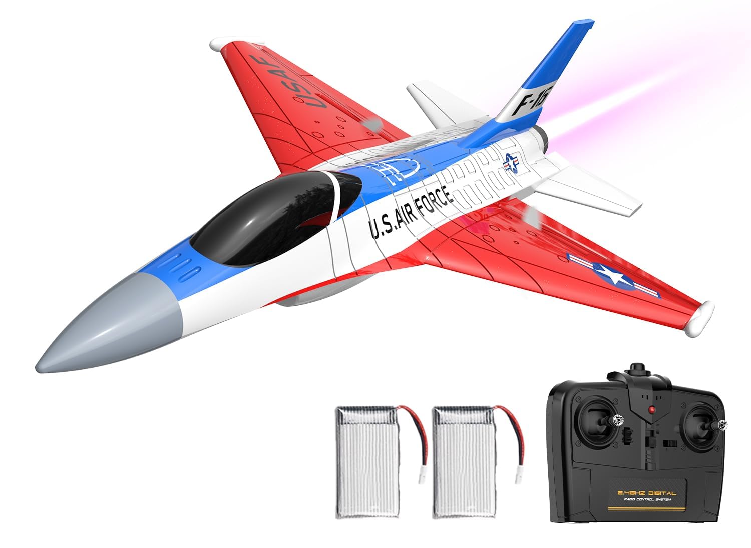 Photo 1 of volantexrc RC Plane F-16 Fighting Falcon - 2.4Ghz 2CH Remote Control Airplane Jet Fighter Ready to Fly with Cool Lights, for Beginners,Adults (762-4)