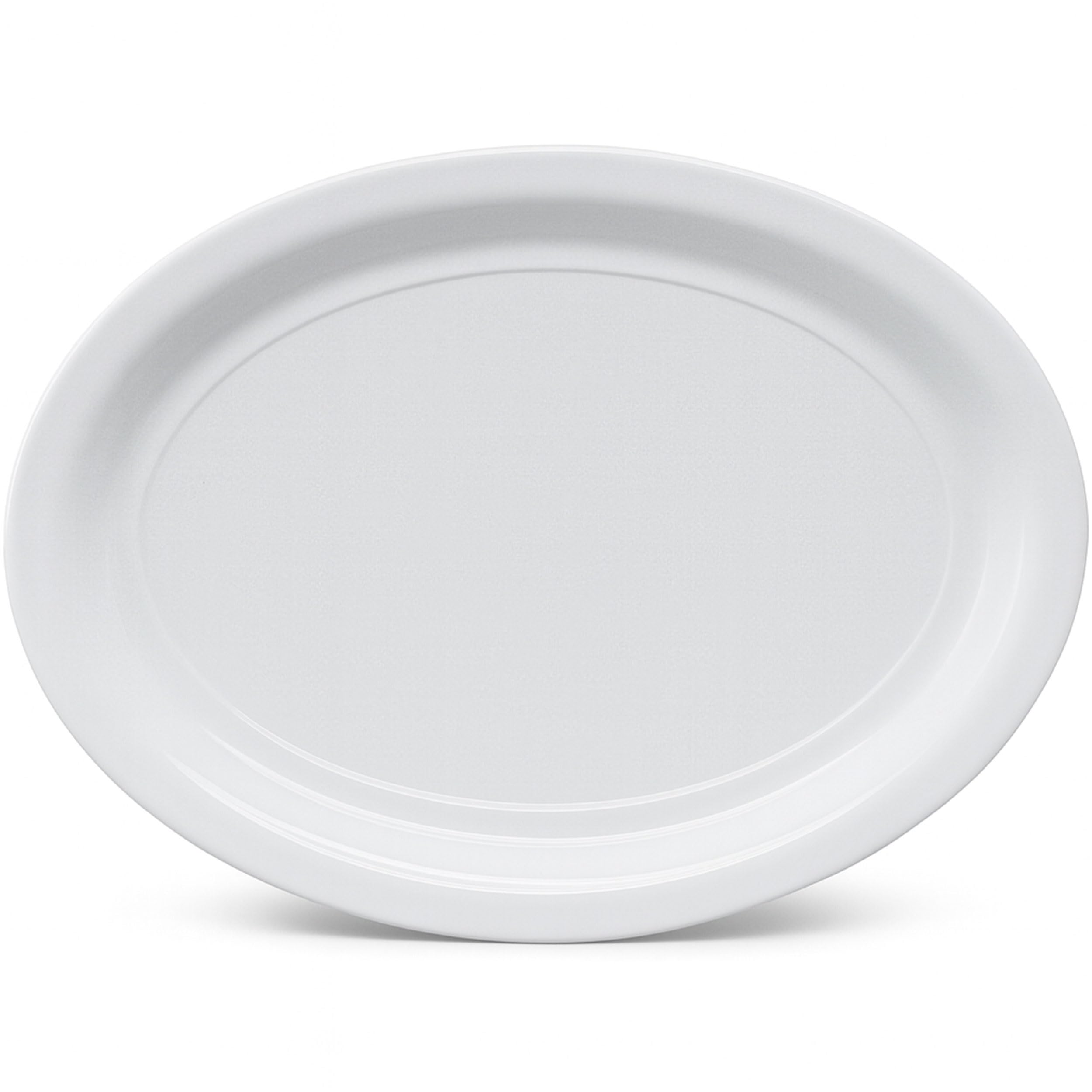 Carlisle 4384002 - Piatto da cucina in melamina, 53,3 x 38,1 cm, confezione da 6, colore: Bianco