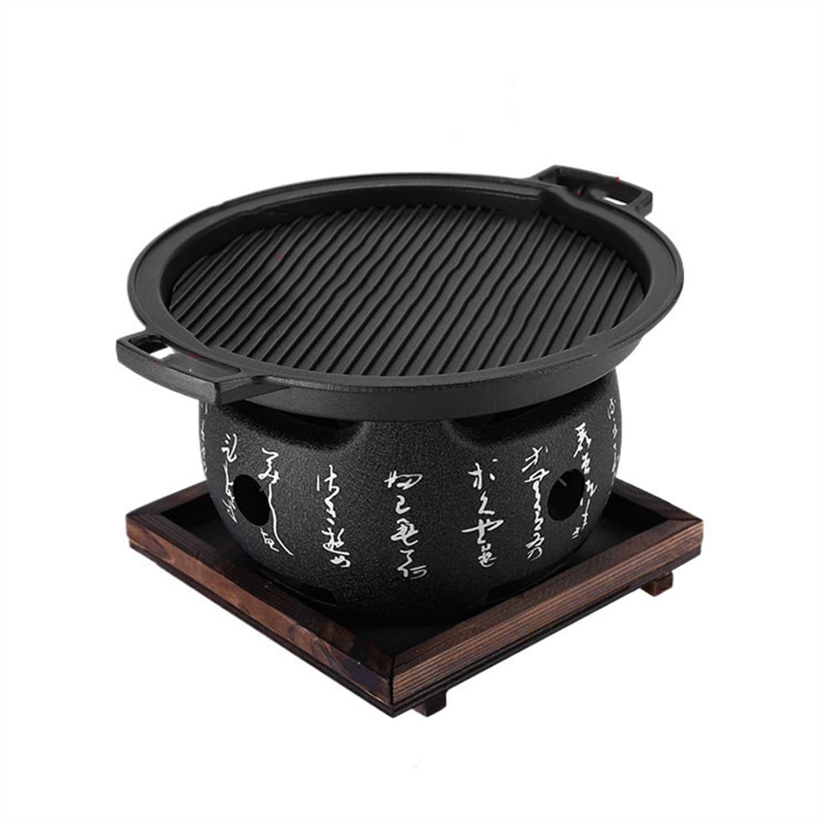 Fornello da barbecue portatile Mini griglia for barbecue antiaderente Fornello a carbone in stile giapponese senza fumo, piccola griglia for barbecue da tavolo Fornello for barbecue for famiglie Grigl