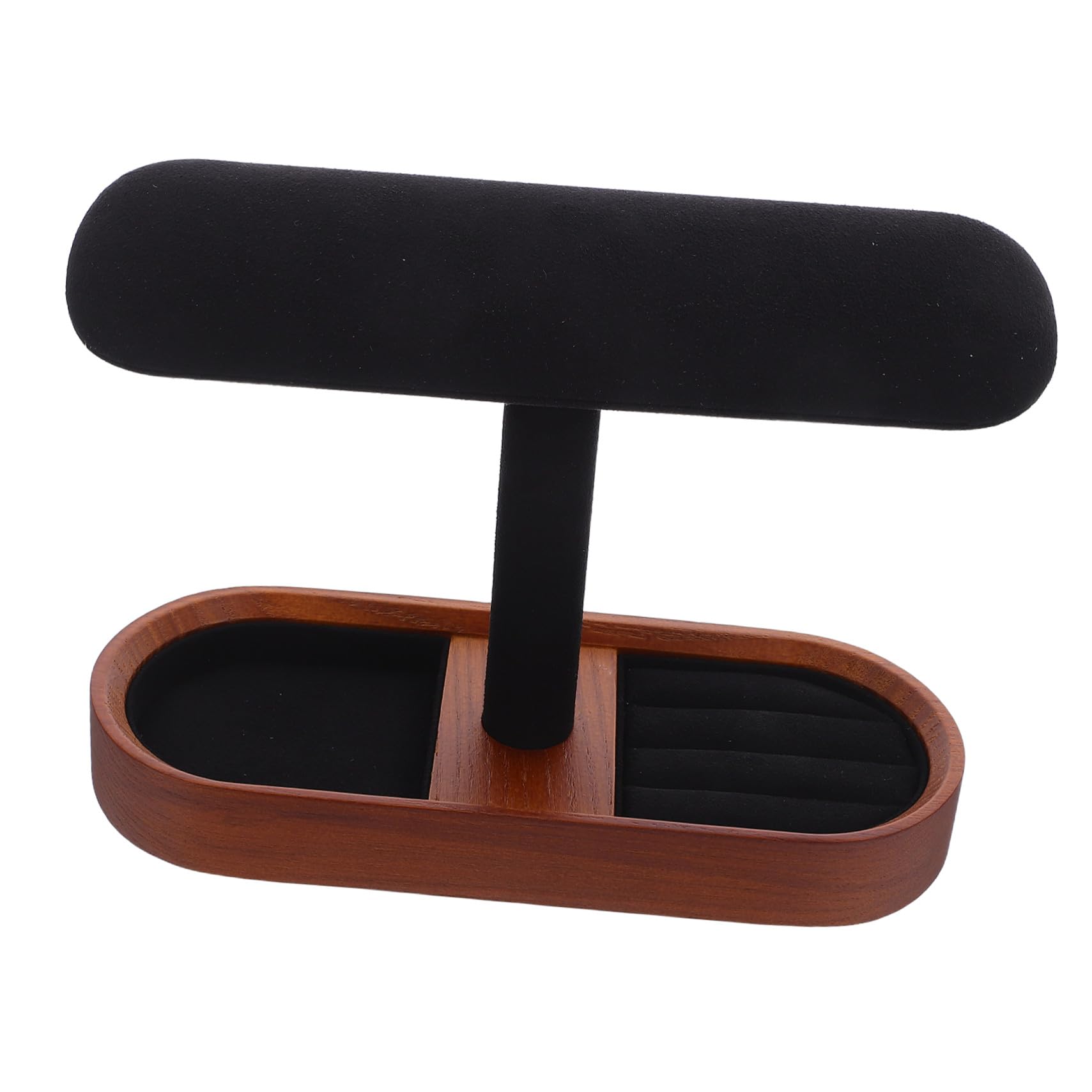 SOLUSTRE Expositor de Relojes de Madera Maciza Organizador de Pulseras y Brazaletes Barra T para Expositor de Joyas Vitrinas y Encimeras del Hogar