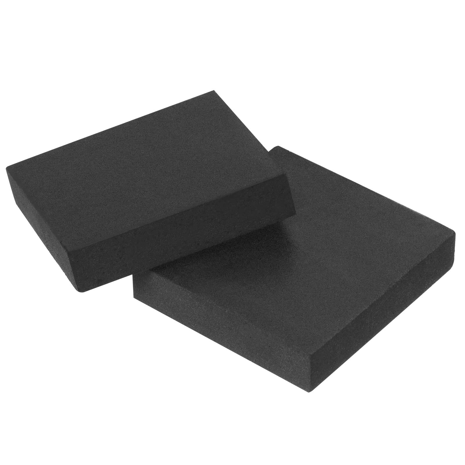 PATIKIL Plant Pot Feet 2x2x0.4 Inch, 4 Pack Invisible Riser Rubber Square for Outdoor Garden Patio Deck Flower Planters, Black