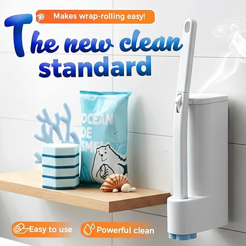 Miniatura 2 de Sistema de limpieza de inodoro desechable, cepillo de inodoro desechable mejorado con 28 piezas de limpiador preempapado para limpiadores de