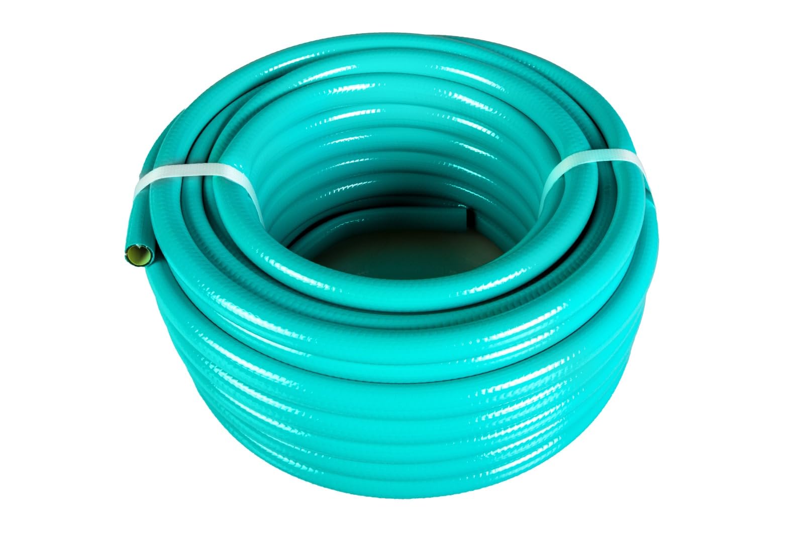Tubo BRIGHT per Irrigazione, Ø15mm (5/8"), 4 Strati, Antitorsione, Resistente UV, Verde Acqua (50M)