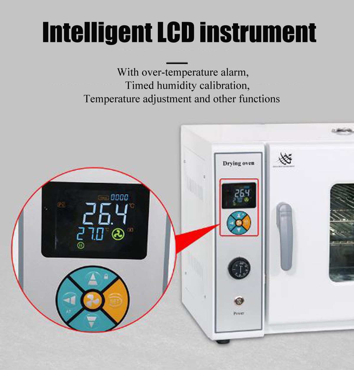 Horno digital de laboratorio de 600 W, controla con precisión la temperatura ambiente +10-300 ℃, incubadora eléctrica de temperatura constante con pantalla digital, incubadora digital