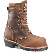 Matterhorn 9" Waterproof Comp Toe Logger - 400G Insulated Mens Leather Boot, Industrial-and-Construction-Boots, Durable, Dark Brown - 8M