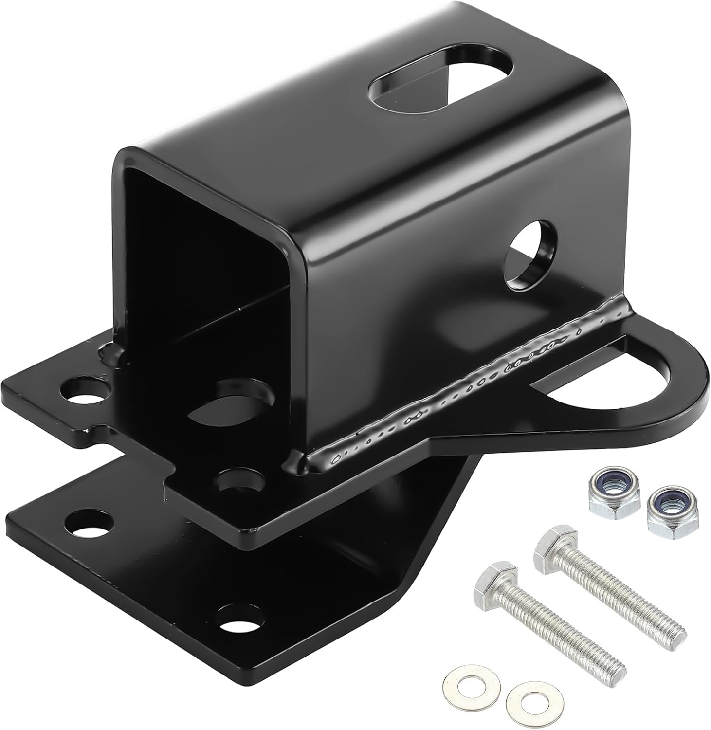 Utv 2 Inch Rear Receiver Hook Receiver Hitch ATV Hitch Receivers Heavy Duty Steel, Compatible with Honda Rancher Foreman Rubicon Trx500 520 700 Rincon 650 680 2003-2026, Black