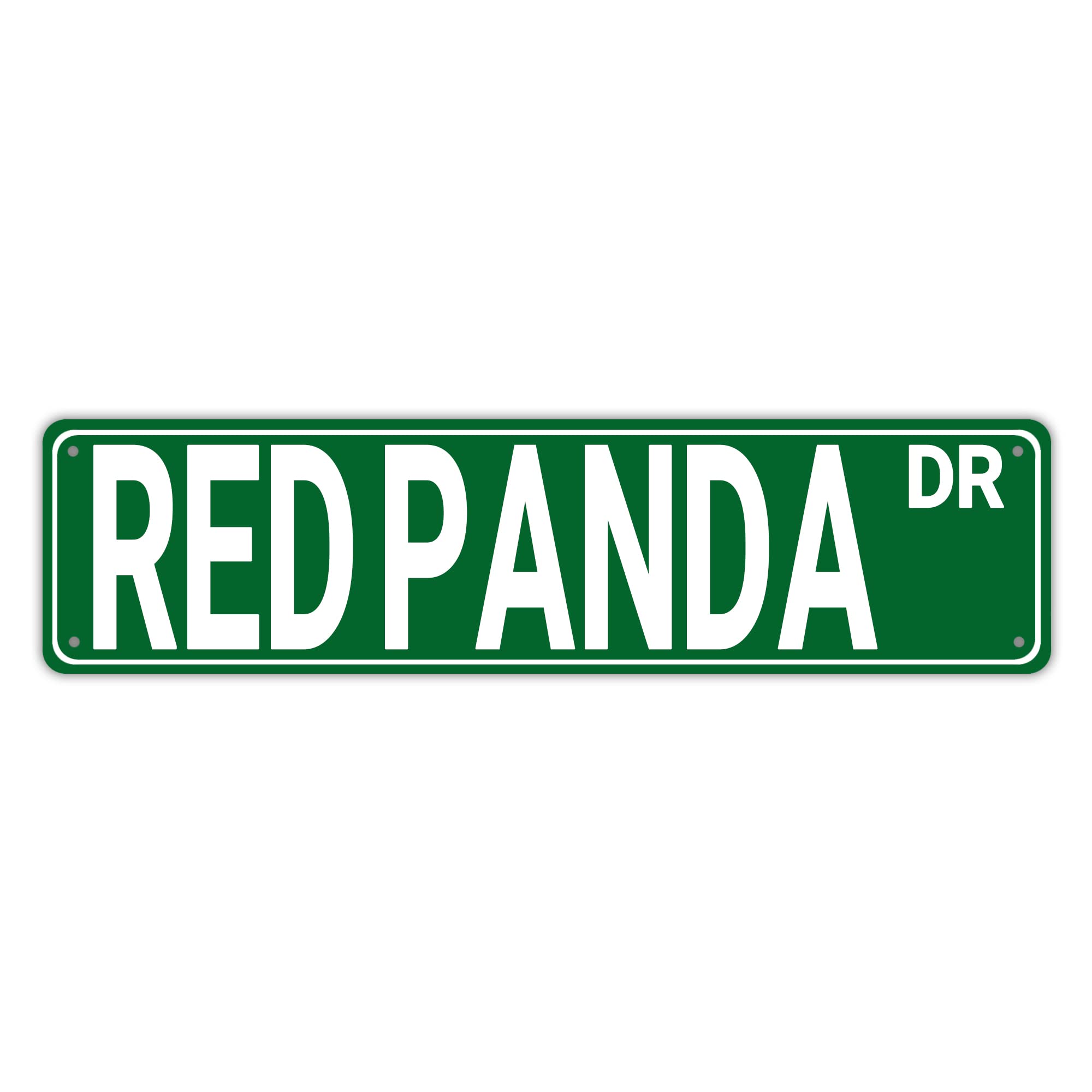 Red Panda Dr Retro Tin Signs Aluminum Metal Sign for Bedroom Kitchen Garden Wall Outdoor Non-Fade Pub Club Decor 4x16 Inch