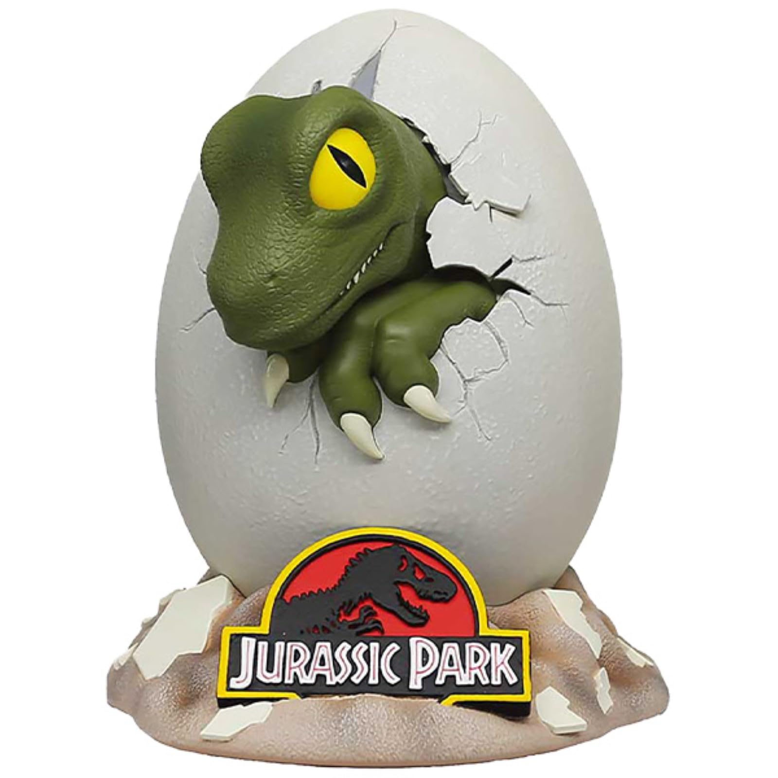 Dinosaur Egg Piggy Bank Dinosaur Eggs Hatched Figure, Approx. 8.7 inches (22 cm), PVC, Coin Bank Interior Figurine, Realistic Design, Display