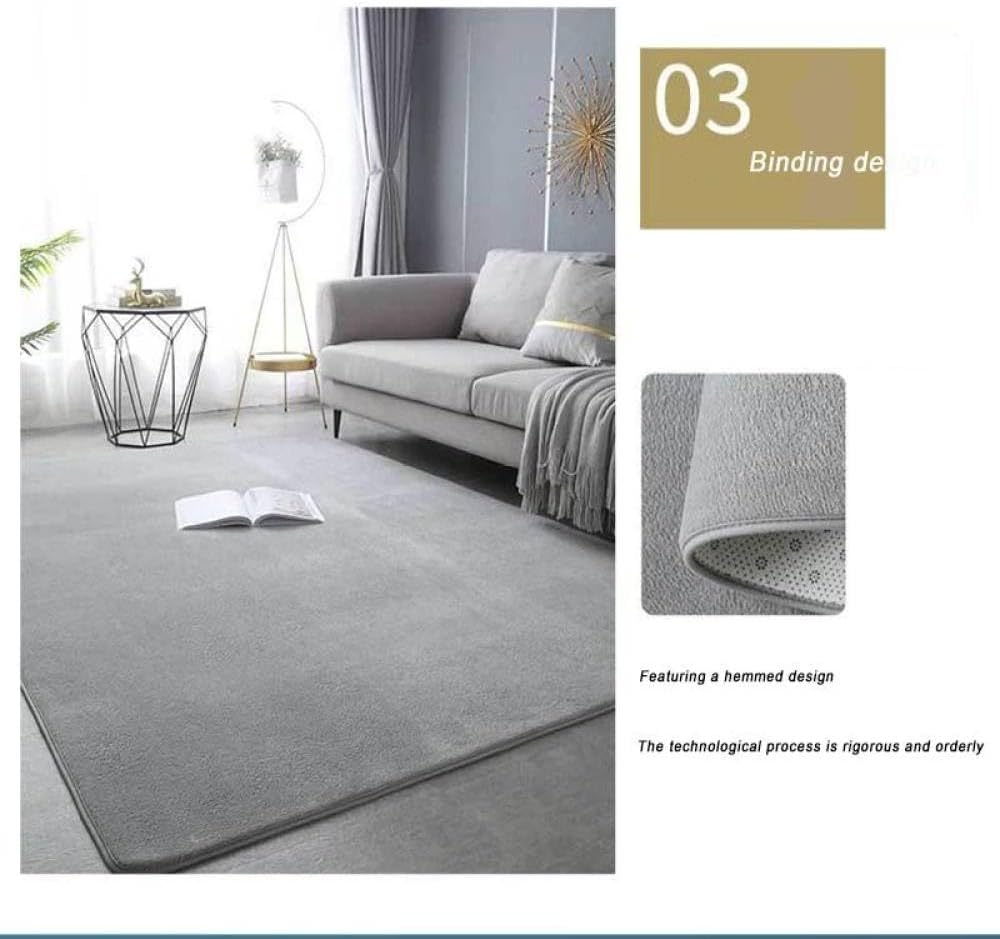 Large Soft Floor Rug Grey Rugs Coral Velet Living Room Super Soft Thickened Carpet Game Mat Rectangular Home Decoratio,Khaki,40x60cm(15x23 in)