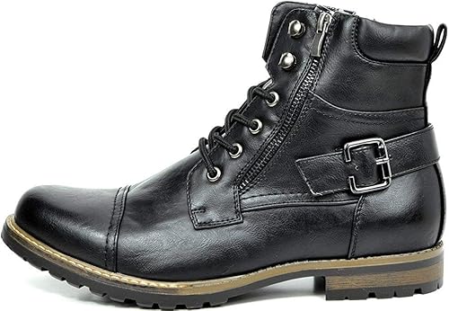 Miniatura 2 de Bruno Marc Men's Motorcycle Combat Boots Zipper Biker Boot