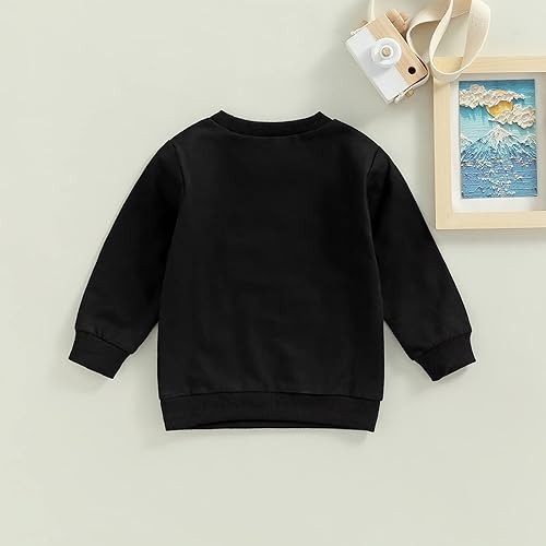 Miniatura 4 de FYBITBO Sudadera de manga larga con cuello redondo y cuello redondo para bebé, niña, brujas, para otoño