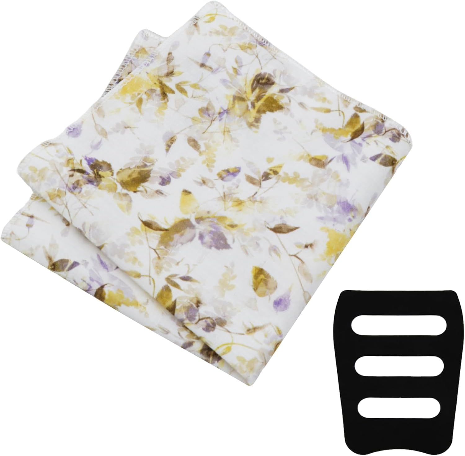 Floral Handkerchief for Men,Cotton Pocket Squares for Men with Holder, Mens handkerchiefs for Wedding Prom Party