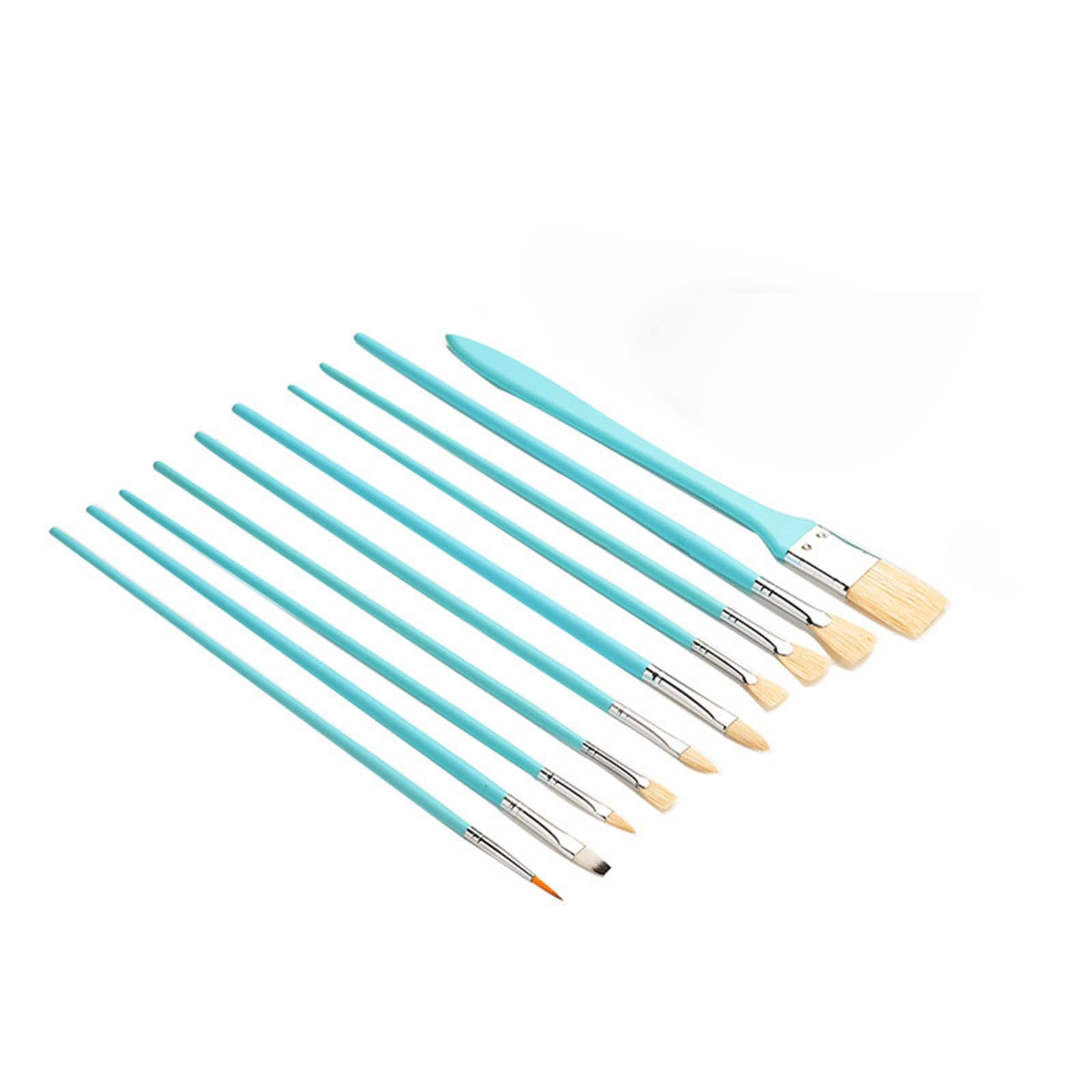 Sjdopulse The Multi-Purpose Brushes Paint Brushes Set, 10 Pcs Paintbrushes Nylon Hair Artist Acrylic Paint Brushes For Acrylic Oil Watercolor, Face Nail Art, Miniature Detailing