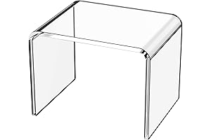 Acrylic Crystal Clear Step Stool for Shower, Ultra Durable & Sturdy Footstool...